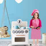 NNEMB Retro Wooden Kitchen Toy Pretend Play Set Children Wood Oven Toddlers