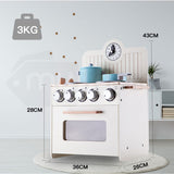 NNEMB Retro Wooden Kitchen Toy Pretend Play Set Children Wood Oven Toddlers