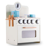 NNEMB Retro Wooden Kitchen Toy Pretend Play Set Children Wood Oven Toddlers