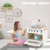 NNEMB Retro Wooden Kitchen Toy Pretend Play Set Children Wood Oven Toddlers