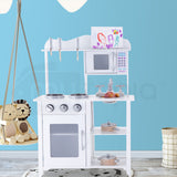 NNEMB Wooden Kitchen Vintage Pretend Play Set Retro Toy Cooking Cookware