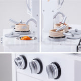 NNEMB Wooden Kitchen Vintage Pretend Play Set Retro Toy Cooking Cookware