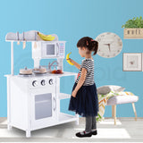 NNEMB Wooden Kitchen Vintage Pretend Play Set Retro Toy Cooking Cookware