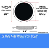 NNEMB 12ft Replacement Trampoline Mat-72 Spring Round Spare Foot Parts
