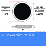 NNEMB 16ft Replacement Trampoline Mat-Round Spare Foot Parts