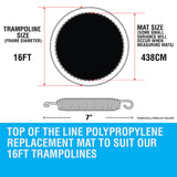 NNEMB 16ft Replacement Trampoline Mat 16ft