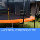 NNEMB 12ft Trampoline Replacement Padding Orange Inside/Outside Net Design