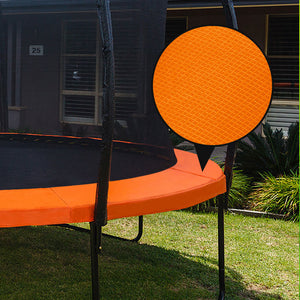 NNEMB 16ft Replacement Trampoline Pad Reinforced Springs Outdoor Safety Round Orange