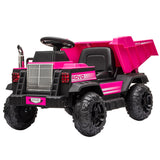 NNEMB Electric Ride On Toy Dump Truck-Pink