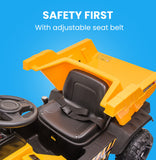 NNEMB Electric Ride On Toy Dump Truck with Bluetooth Music-Yellow