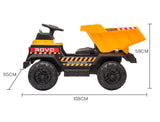 NNEMB Electric Ride On Toy Dump Truck with Bluetooth Music-Yellow