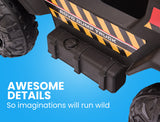 NNEMB Electric Ride On Toy Dump Truck with Bluetooth Music-Yellow