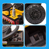 NNEMB Electric Ride On Toy Dump Truck with Bluetooth Music-Yellow