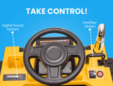 NNEMB Electric Ride On Toy Dump Truck with Bluetooth Music-Yellow
