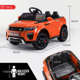 NNEMB Orange 12V Remote Control Ultimate Kids Ride On Electric Cars
