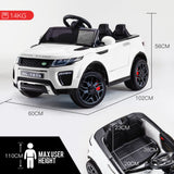 NNEMB White 12V Toy Remote Control Kids Ride On Electric Cars