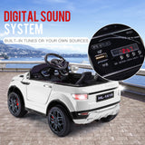 NNEMB White 12V Toy Remote Control Kids Ride On Electric Cars