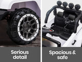 NNEMB Jeep Inspired 4WD Electric Kids Ride On Car Battery Powered 12V-White