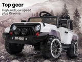 NNEMB Jeep Inspired 4WD Electric Kids Ride On Car Battery Powered 12V-White