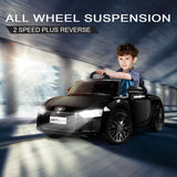 NNEMB AUDI R8 SPYDER Licensed Electric Kids Ride On Car Battery Powered 12V-MP3 Player-Black