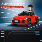 NNEMB Kids Ride-On Car Licensed AUDI R8 SPYDER Battery Electric Toy Remote 12V Red