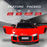 NNEMB Kids Ride-On Car Licensed AUDI R8 SPYDER Battery Electric Toy Remote 12V Red