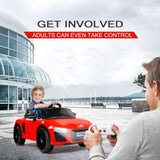 NNEMB Kids Ride-On Car Licensed AUDI R8 SPYDER Battery Electric Toy Remote 12V Red
