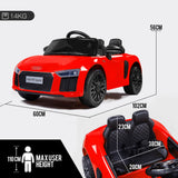 NNEMB Kids Ride-On Car Licensed AUDI R8 SPYDER Battery Electric Toy Remote 12V Red