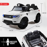 NNEMB White 12V Remote Control Ultimate Kids Ride On Electric Cars