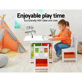 NNEDSZ 3 PCS Kids Table and Chairs Set Children Furniture Play Toys Storage Box