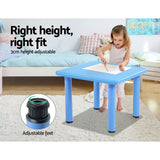 NNEDSZ 5 Piece Kids Table and Chair Set - Blue