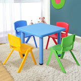 NNEDSZ 5 Piece Kids Table and Chair Set - Blue