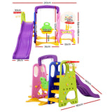NNEDSZ Kids 7-in-1 Slide Swing with Basketball Hoop Toddler Outdoor Indoor Play