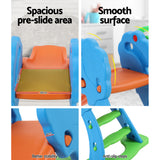 NNEDSZ Kids Slide with Basketball Hoop with Ladder Base Outdoor Indoor Playground Toddler Play