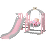 NNEDSZ Kids Slide Swing Outdoor Slide Kids Playground Built-in Music Basketball
