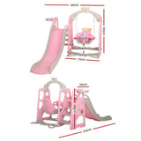NNEDSZ Kids Slide Swing Outdoor Slide Kids Playground Built-in Music Basketball