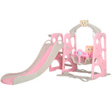 NNEDSZ Kids Slide Swing Outdoor Slide Kids Playground Built-in Music Basketball
