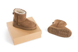 NNEKGE Boots Kids Classic Premium Double Face Sheepskin (Chestnut Size US 6 7 EU 24)