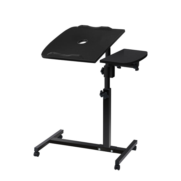 NNEDSZ Laptop Table Desk Adjustable Stand With Fan - Black