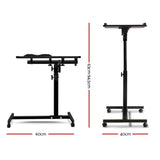 NNEDSZ Laptop Table Desk Adjustable Stand With Fan - Black