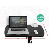 NNEDSZ Laptop Table Desk Adjustable Stand With Fan - Black