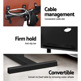 NNEDSZ Laptop Table Desk Adjustable Stand With Fan - Black