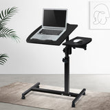 NNEDSZ Laptop Table Desk Adjustable Stand With Fan - Black
