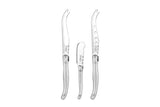 NNEKG Laguiole Silhouette 3 Piece Cheese Knife Set (Stainless Steel)