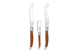 NNEKG Laguiole Silhouette 3 Piece Cheese Knife Set (Wooden ABS)