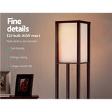 NNEDSZ Floor Lamp Vintage Reding Light Stand Wood Shelf Storage Organizer Home