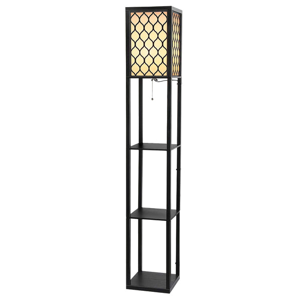 NNEDSZ Floor Lamp Storage Shelf LED Lamps Vintage Standing Reading Light Bedroom
