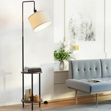 NNEDSZ Floor Lamp Shelf Modern LED Storage Shelves Stand Living Room Light