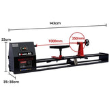 NNEMB 1000 x 350mm Wood Lathe Turning Machine-370W S1 Motor-4 Speed