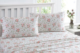 NNEKG Laura Ashley Lilian Cotton Sateen Sheet Set (Queen Coral)